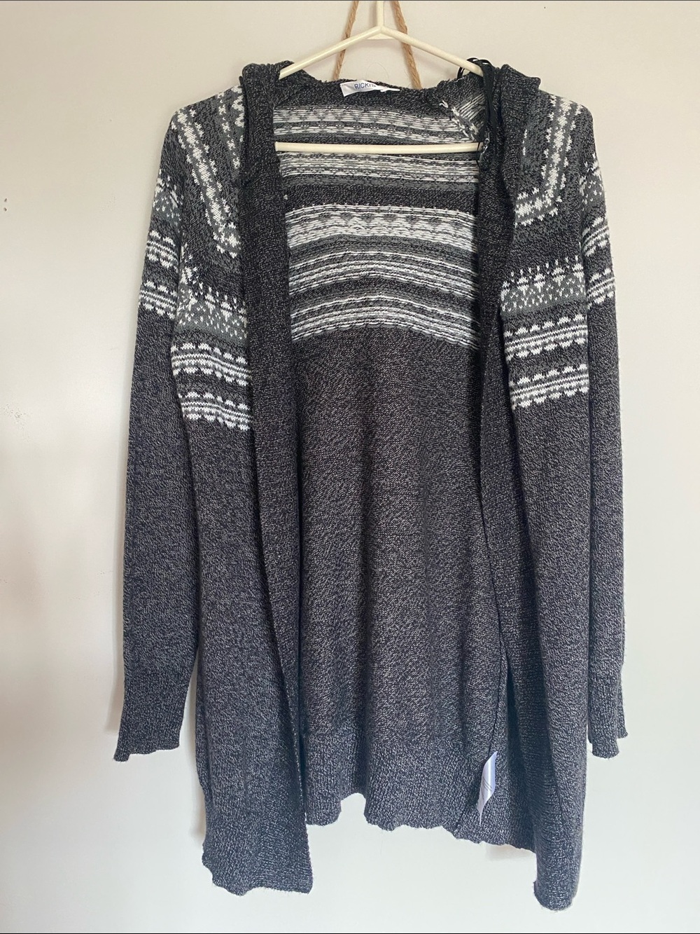 Ricki’s Gray Hooded Knit Cardigan Sweater Ladies Clothes